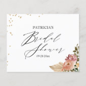 Neutrale Kleuren Boho Bruiloft Feest Advieskaarten (Achterkant)