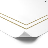 Neutrale kleuren Boho Floral Wedding Program teken Poster (Hoek)