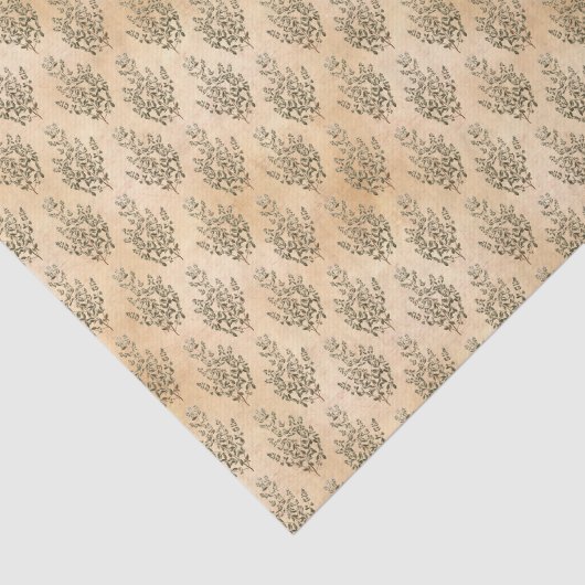 Neutrale kleuren botanisch tissuepapier (Detail)