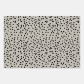 Neutrale kleuren Dalmation Spots Pattern Inpakpapier Vel (Voorkant 2)