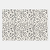 Neutrale kleuren Dalmation Spots Pattern Inpakpapier Vel (Voorkant)