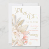 Neutrale kleuren Elegant Save the Date Wedding Kaa Kaart (Voorkant)