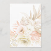 Neutrale kleuren Elegant Wedding 4,5 x 6,25-inch m Menu (Achterkant)