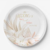 Neutrale kleuren Elegant Wedding Papieren Bordje (Voorkant)