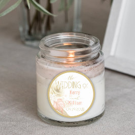 Neutrale kleuren Elegant Wedding Ronde Sticker