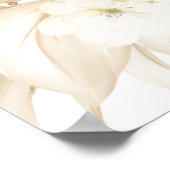 Neutrale kleuren Elegant Wedding Seating Chart Poster (Hoek)