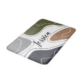 Neutrale kleuren Geometrische vormen Patroonnaam Badmat (Gekanteld)