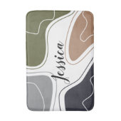 Neutrale kleuren Geometrische vormen Patroonnaam Badmat (Voorkant Verticaal)