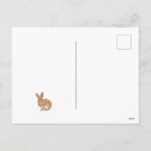 Neutrale kleuren van het Cute Rabbit Pattern Happy Feestdagenkaart (Achterkant)