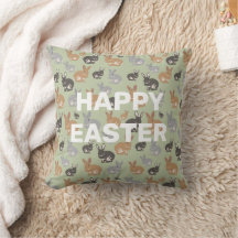 Neutrale kleuren van het Cute Rabbit Pattern Happy