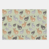 Neutrale kleuren van het Cute Rabbit Pattern-patro Inpakpapier Vel (Voorkant 2)