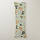 Neutrale kleuren van het Cute Rabbit Pattern-patro Lichaamskussen (Voorkant Verticaal)