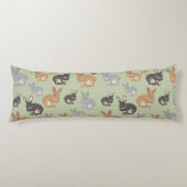 Neutrale kleuren van het Cute Rabbit Pattern-patro Lichaamskussen (Voorkant)