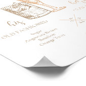 Neutrale kleurentweduwshandtekening Cocktails Sign Poster (Hoek)