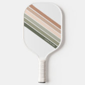 Neutrale kleurstrips voor de Aarde Aangepaste teks Pickleball Paddle (Achterkant)