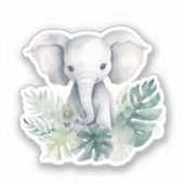 Neutrale klontflens eerste geboorte sticker (Voorkant)