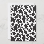 Neutrale Koe Druk op Baby douwer Invitaties Kaart (Achterkant)