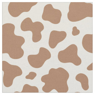 Neutrale koeienprint western cowboy beige bruin stof