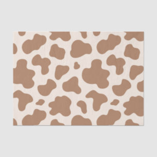 Neutrale koeienprint western cowboy beige bruin tissuepapier