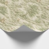 Neutrale Konijn Beer Picknick Bloemetuin (1) Cadeaupapier (Hoek)