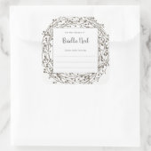 Neutrale krans naam boek bord sticker (Tas)