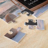 Neutrale Kust Verwacht Baby Aankondiging Legpuzzel (Zijkant)