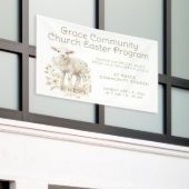 neutrale lamp | uitnodiging voor het paasprogramma spandoek (Buitenkant Gebouw)