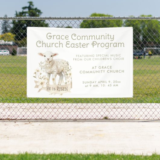 neutrale lamp | uitnodiging voor het paasprogramma spandoek (Insitu)