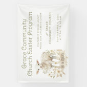 neutrale lamp | uitnodiging voor het paasprogramma spandoek (Verticaal)