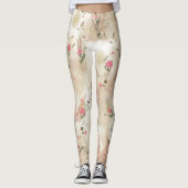 Neutrale leggings Elegant Botanische  in het najaa (Voorkant)