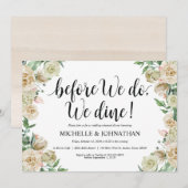 Neutrale lente-bruiloft repetitie binnenste uitnod kaart (Voorkant / Achterkant)