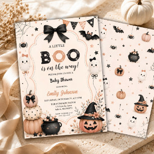 Neutrale Little Boo Baby Shower Kaart