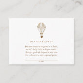 Neutrale luchtballon | Diaper Raffle Informatiekaartje (Voorkant)