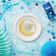 Neutrale Maan Baby Shower Bewerkbaar