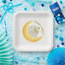 Neutrale Maan Baby Shower Bewerkbaar