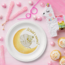 Neutrale Maan Baby Shower Bewerkbaar