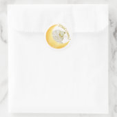 Neutrale Maan Baby Shower Envelop Sticker Bewerkba (Tas)