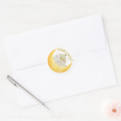 Neutrale Maan Baby Shower Envelop Sticker Bewerkba (Envelop)