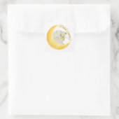 Neutrale Maan Baby Shower Envelop Sticker Bewerkba (Tas)