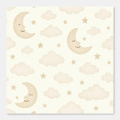 Neutrale Maan & Sterren Kwekerij Behang Zacht Beig (Voorkant)