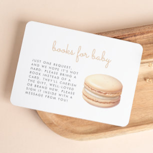 Neutrale Macaron Baby Shower Boeken Bijlagekaart Informatiekaartje
