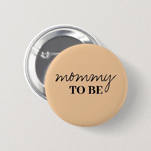 Neutrale mama om Baby shower Button te zijn (Voorkant /achterkant)