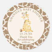 Neutrale mamma en Baby Klassic Round Sticke Ronde Sticker (Voorkant)