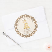 Neutrale mamma en Baby Klassic Round Sticke Ronde Sticker (Envelop)