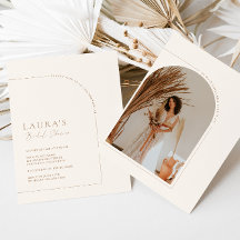 Neutrale minimale Arch Photo Vrijgezellenfeest