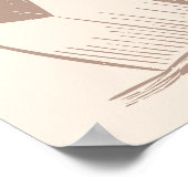 Neutrale Minimale Boho Surfplank Baby Shower Welko Poster (Hoek)