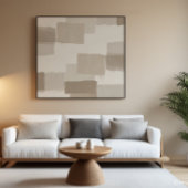 Neutrale minimalistische Abstracte textuur muurkun Perfect Poster