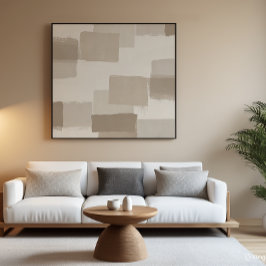 Neutrale minimalistische Abstracte textuur muurkun Perfect Poster