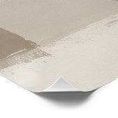 Neutrale minimalistische Abstracte textuur muurkun Perfect Poster (Hoek)