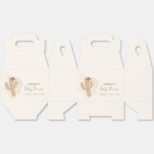 Neutrale minimalistische Boho Desert Cactus Baby s Bedankdoosjes (Ongevouwen)